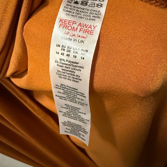 Boohoo Vibrant Burnt  Orange Maxi Dress size 10 - Picture 13 of 13